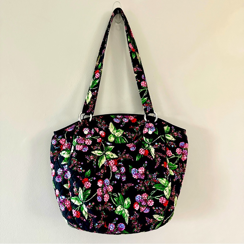 Vera Bradley Winter Berry Glenna Purse Handbag Satchel WITH Accordion Wallet